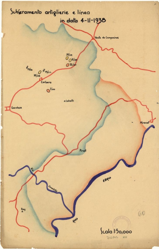 Detailierte Karte der italienischen Armee während des Ersten Weltkriegs mit geografischen Merkmalen, Städten, Dörfern und wichtigen Schlachtinformationen, einschließlich Soldatenamen und Ereignisdaten.