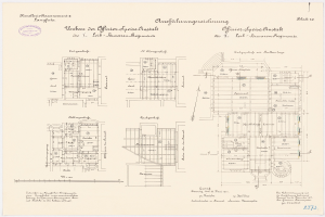 Ein detaillierter Grundrissplan des ehemaligen Kanzleramtes mit ausführlichen Texten und Layoutangaben.