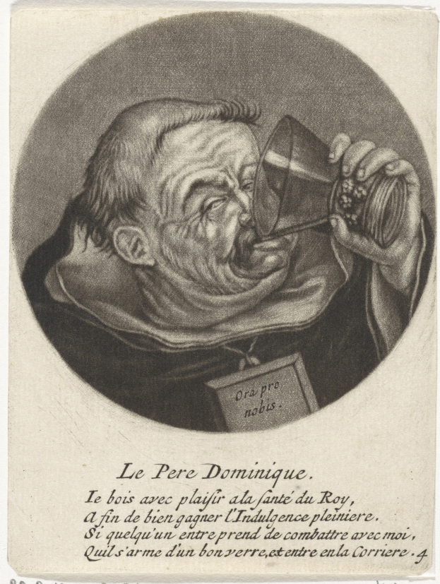 Ein älterer Mann mit kurzen dunklen Haaren, der einfache Kleidung trägt und aus einem Glas trinkt, während er es in seiner rechten Hand hält, die Augen geschlossen und der Mund leicht geöffnet.
