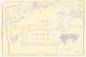 Ein detaillierter Stadtplan mit chinesischer Schrift, der Straßen, Gebäude und Sehenswürdigkeiten zeigt.